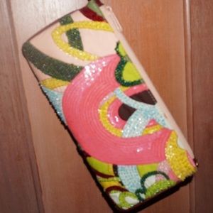 Santi beaded wristlet